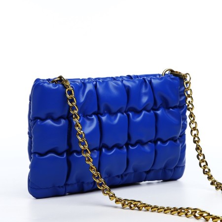 Lightning bag bag, long chain, blue color-1