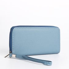 Women's wallet with lightning, blue color