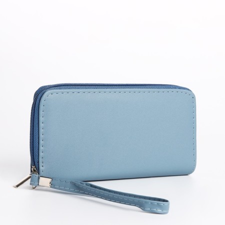 Women's wallet with lightning, blue color