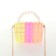 Baby bag on the castle, beige color/pink/yellow