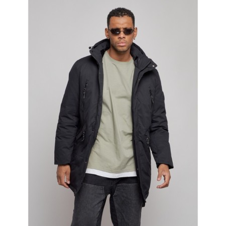 Extensive male winter park, size 56, black color-8