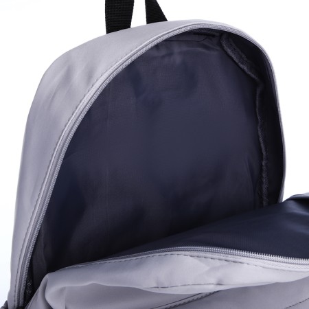 School backpack from textiles on lightning, 3 pockets, color gray color-5