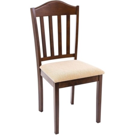 Wooden stool Midea array of gvee/fabric, nut/beige 43x48x94 cm-8