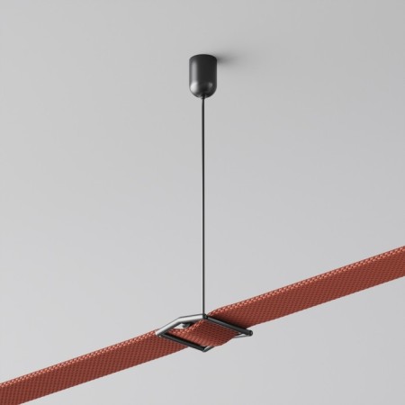 Components for textile suspension system Technical tra130sw-b, 4x4x120 cm, black color-2