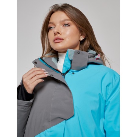 Ski jacket women's winter, size 56, blue color-10