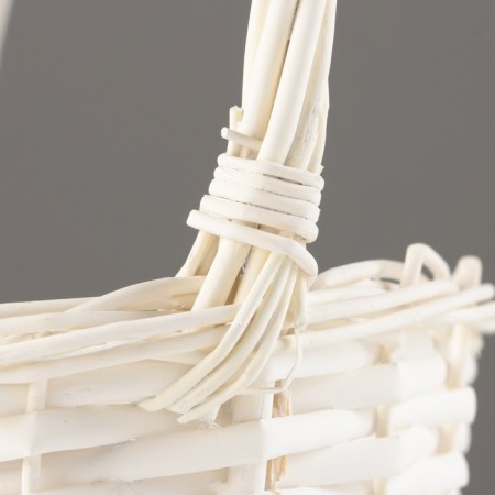 Wicker basket, 25x17x11x30 cm, white, willow-3