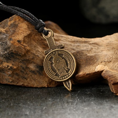 Amulet-cranes "Divine sword with a shield of tetramorph" No. 42, metallic-2