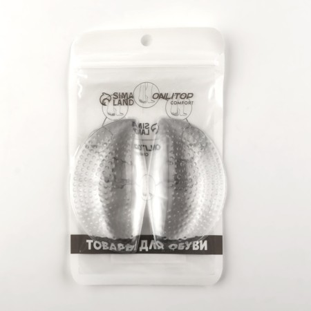 Suppinators for shoes, on a glue basis, silicone, 9 × 5 cm, pair, color transparent-4