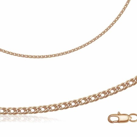 The chain "Weaving Double Romb" MRD35R, pink gilding, 45 cm