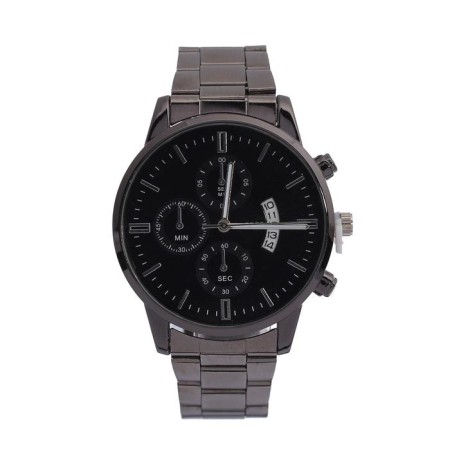 Men's wristwaters, D-3.8 cm, black watches, black watches