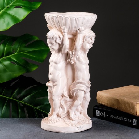 Figure pot "Three Angels", 0.3 l/15x15x33 cm, aged-1