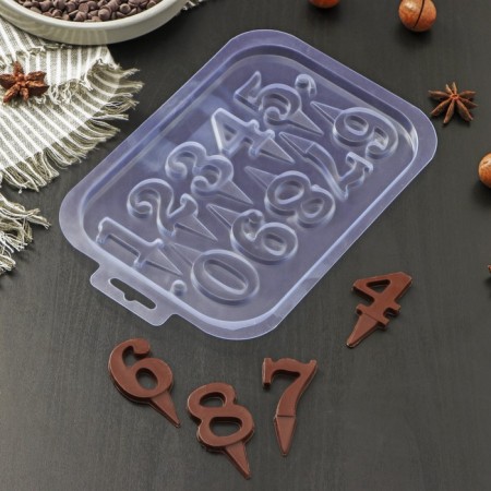 Form for chocolate and sweets Plastic “Figures on the leg”, 21 × 15 cm, the color is transparent