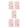 A set of nameplate "Wishes for a birthday!" 4 types, 20 pieces, 5.5 x 8 cm
