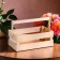 Wooden Kashpo 24.5 × 13.5 × 9 cm "Two Light", two -string, natural give beautifully