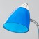 Avi table lamp E27 15W blue 16x16x49 cm Risalux