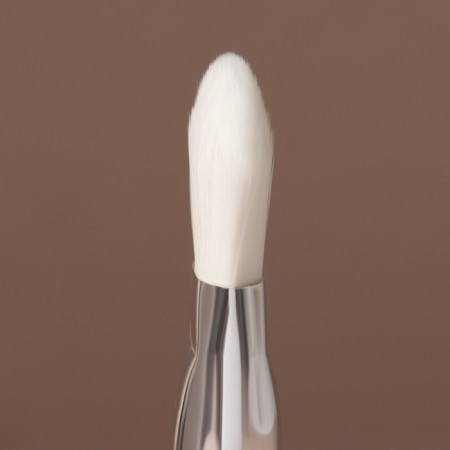 Silver masks brush, with a spatula, 14 (+/- 1) cm, silver/white color-4