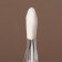 Silver masks brush, with a spatula, 14 (+/- 1) cm, silver/white color
