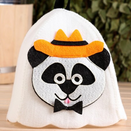 Bath cap with applique "Mr. Panda"-1