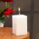Decorative candle "cubic", 5x8 cm, white