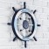 Interior decor "helm" on the wall, white-blue, 45 x 45 x 3 cm