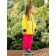 Bomber jacket for a girl, height 98 cm, lemon color