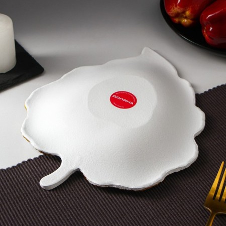 Fruit dish "Tropical leaf", 26 × 20.5 cm, white color-2