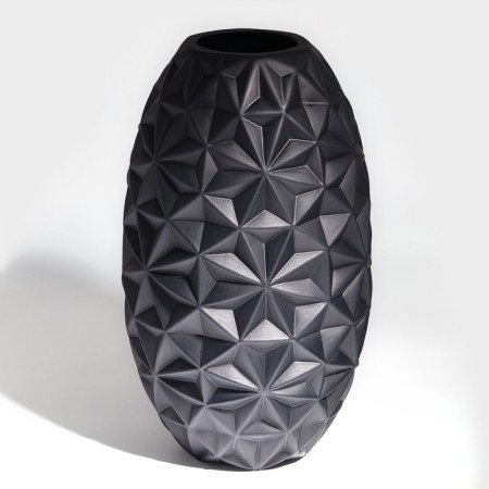 Vase for flowers "orchid" made of glass, black 35 x 20 x 20 cm-1