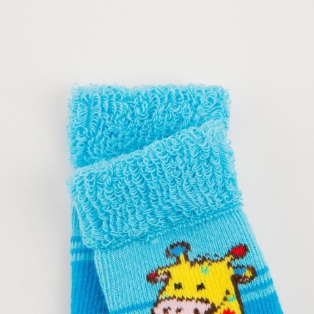 Nosk children's terry "giraffe", turquoise color, size 7-8-1
