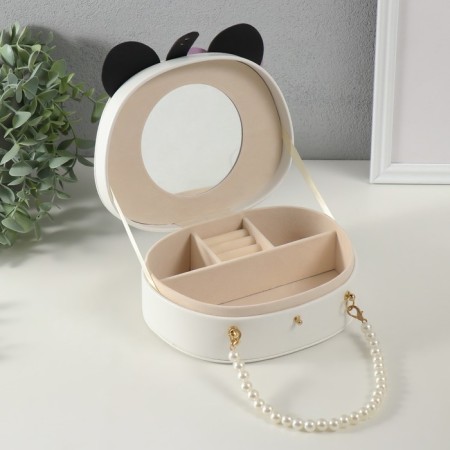 Casket to the leatherette for jewelry panda "Panda" 15x18.5x7 cm-4