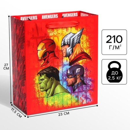 Gift package, 23x27x11.5 cm, packaging, avengers