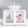 Photo frame plastic in 2 photos 10x15 cm "crown" white 30x28 cm