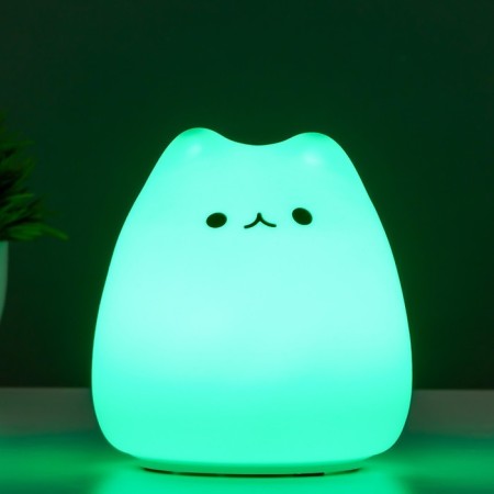 Nightlight "Antistress Cyakish Kitten" Led RGB from batteries 3AAA 9.5x9.5x10.5 cm Risalux-3