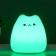 Nightlight "Antistress Cyakish Kitten" Led RGB from batteries 3AAA 9.5x9.5x10.5 cm Risalux