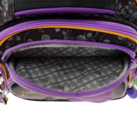Frame backpack 35 x 28 x 15 cm, Across, filling: bag, pencil case, keychain, purple-8