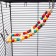 Toy for birds "ladder with beads", 5 steps, 35 cm, mix of flowers