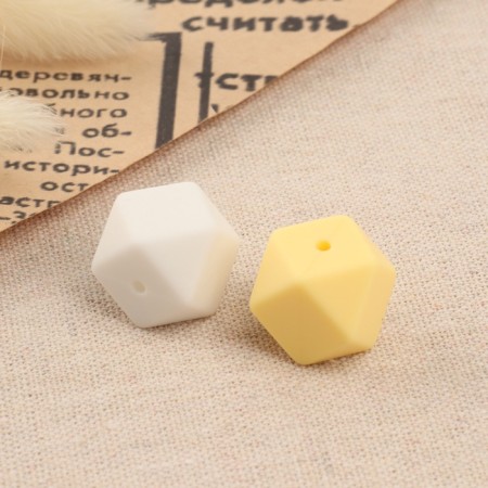 A set of beads for macrame "hexagon", d = 17 mm, silicone, 10 pcs-1