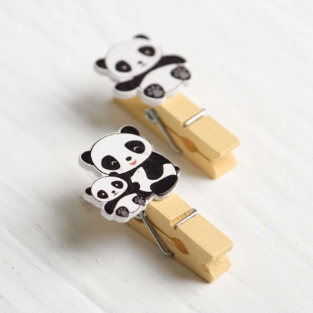 Set of decorative clothespins "Panda" set of 10 pcs.-2