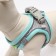 A set with a soft harness, fast-open, XS, leash 150 x 1.5 cm, Osh 29-32 cm, OG 31-34 cm, turquoise