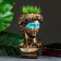 Kashpo - organizer "Bust of David with the mask" Big, bronze, turquoise, 28cm