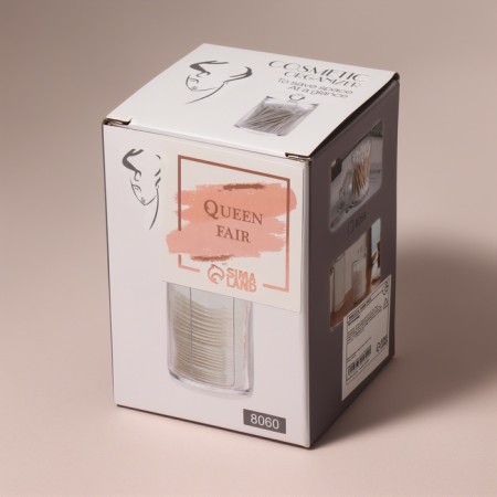 Organizer for storing cotton pads, with a lid, 6.7 × 11 cm, the color is transparent-5