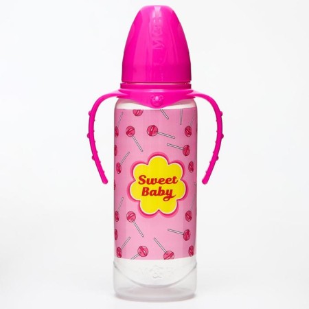 Sweet Baby feeding bottle, classic throat, 0 months, 250 ml., Cylinder, with handles-2