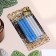 Set of candles for the Cake "Spark", 12 pcs, 8 cm, blue and silver metallic