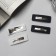 Invisibility for hair "Florence" (set 4 pcs) Geometry, 5 cm, black and white