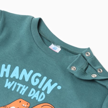 Longslit for a boy, emerald color, height 98 cm-1
