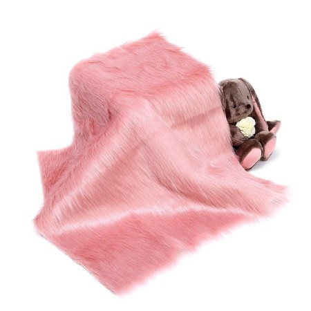 Localty for needlework, 50 × 50 cm, long -legged fur on a knitted basis, nude color-1