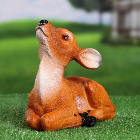 Garden figure "Lying Olena" from the polystone good souvenirs, 22 cm, medium, brown