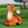 Garden figure "Lying Olena" from the polystone good souvenirs, 22 cm, medium, brown