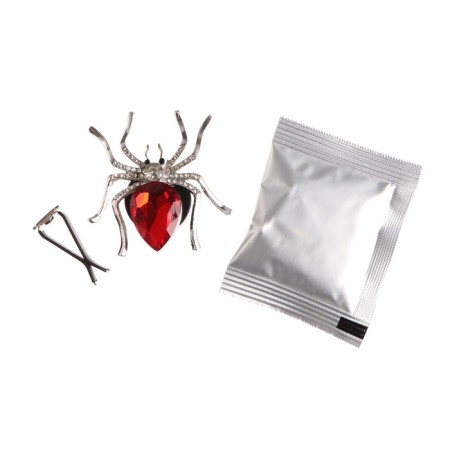 Decoration in a car deflector, spider, flavor, 5.4 × 5.4 cm, red-1
