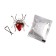 Decoration in a car deflector, spider, flavor, 5.4 × 5.4 cm, red
