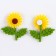 Adhesive -based felt decor, set 20 pcs., Size 1 pc. - 6 × 5 cm, yellow color